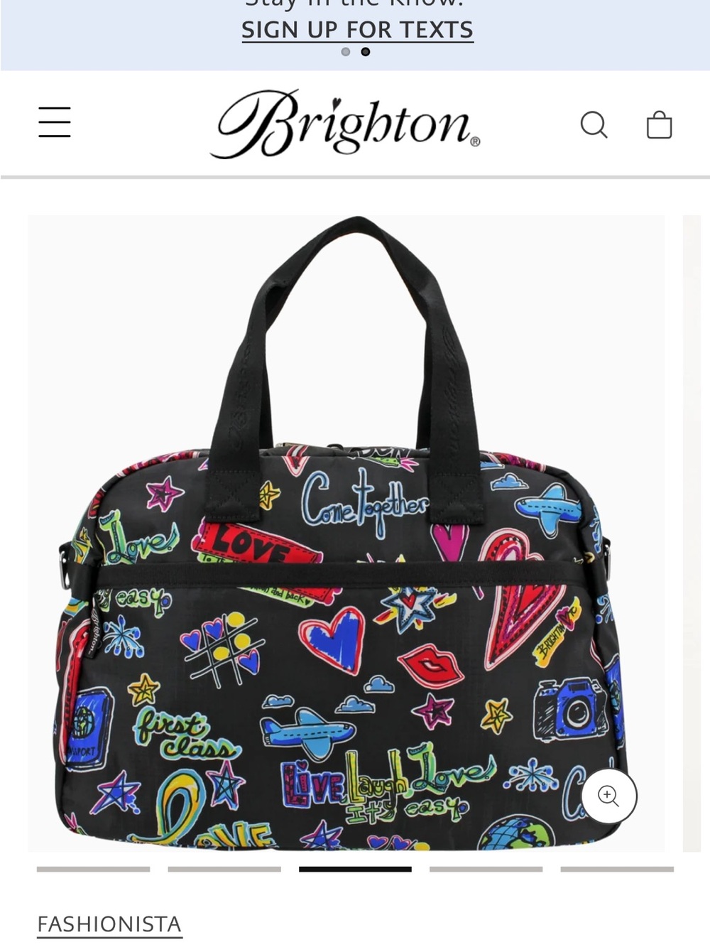 Brighton Love Scribble Jetsetter Duffle - Picture 2 of 10